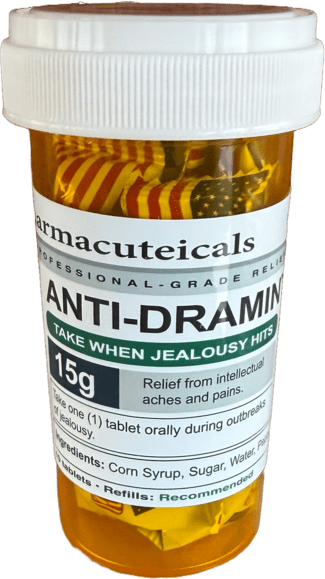 anti-dramin by jr pharmacuteicals pathological debilitating jealousy treatment
